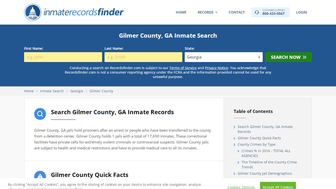 Gilmer County, GA Inmate Lookup & Jail Records Online