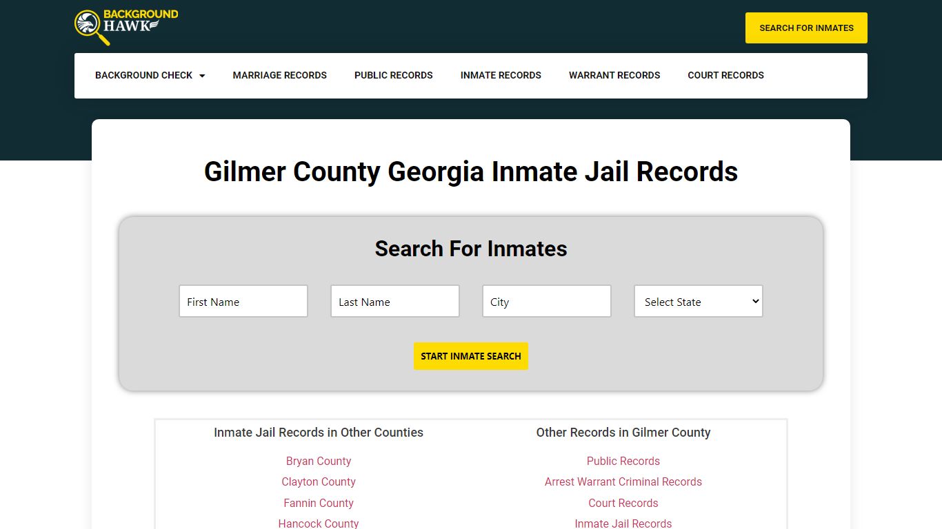 Inmate Jail Records in Gilmer County , Georgia