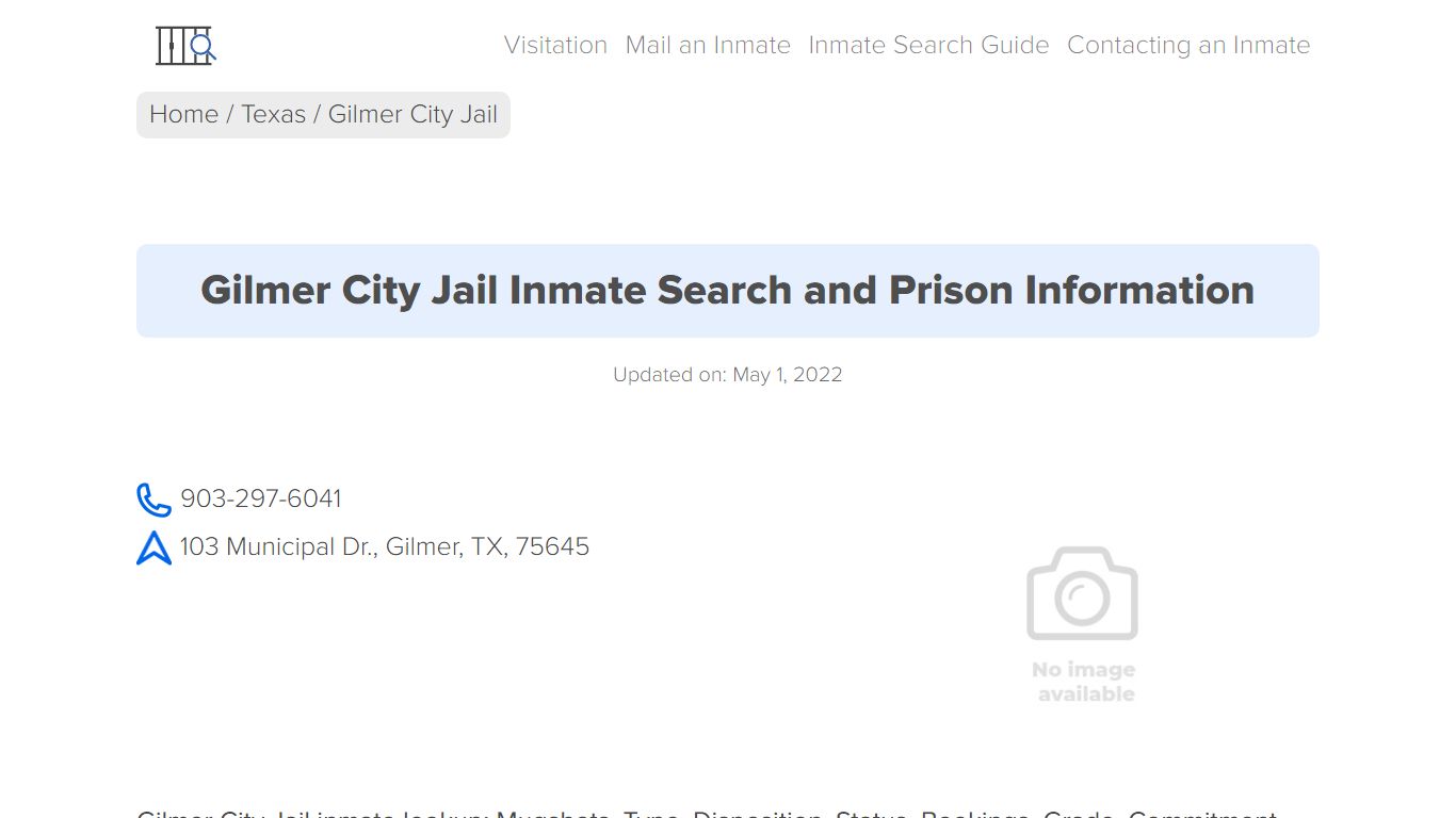 Gilmer City Jail Inmate Search, Visitation, Phone no ...